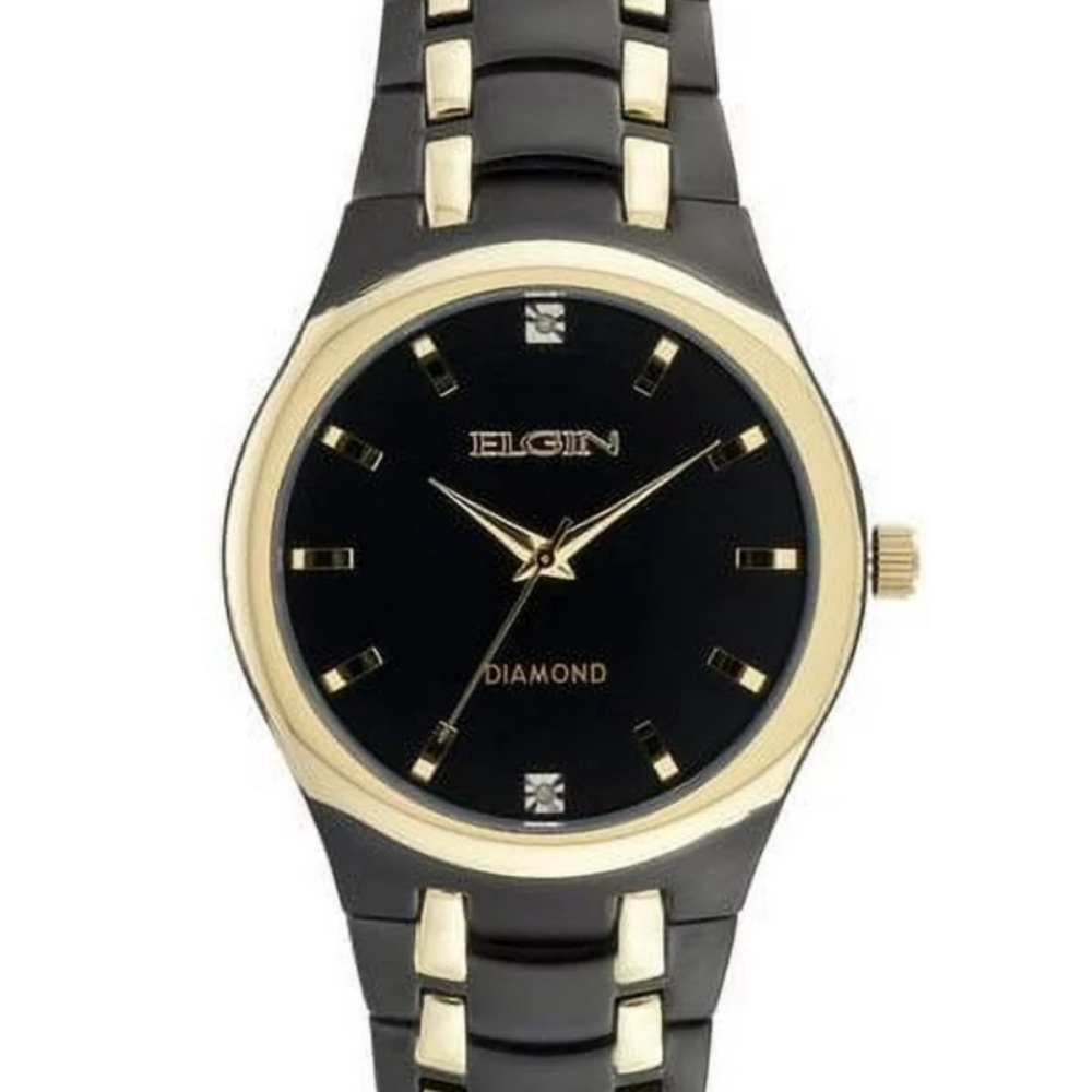 Men’s Black and Gold Analog Watch